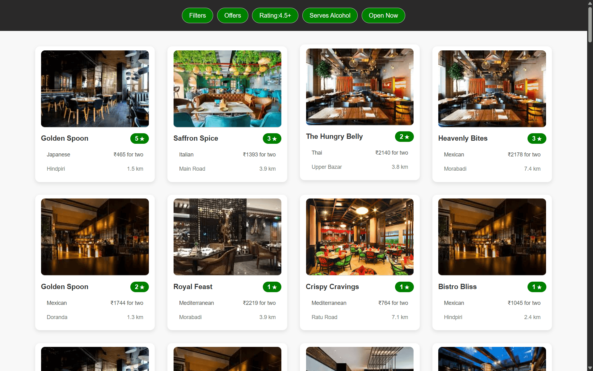 Zomato-clone preview